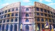 Dressrosa's colosseum as seen in the One Piece anime (Image via Toei Animation, One Piece)